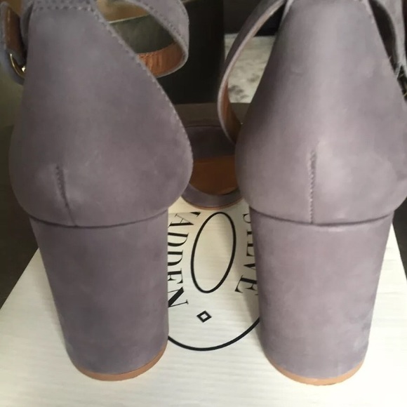 Steve Madden Grey Nubuck Shanna Heels 8.5 - Picture 3 of 6